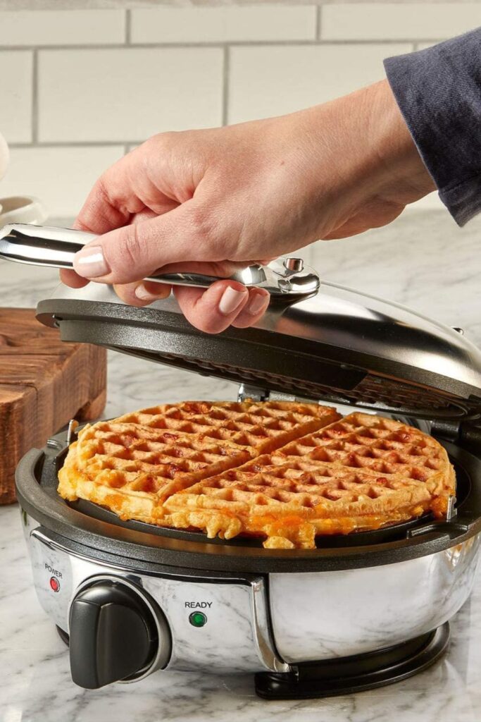 Round kitchen Waffle Maker - Stainless Steel Full Coated WD700162