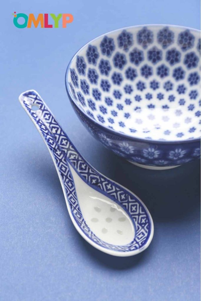 Chinese Soup Bowl And Spoon Set